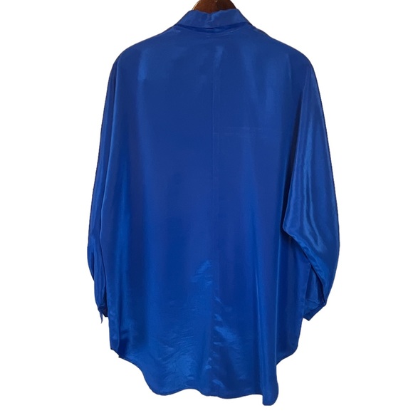 AnNa Clothing Tunic Long Sleeve Button Down, Blue |2X - Picture 13 of 16